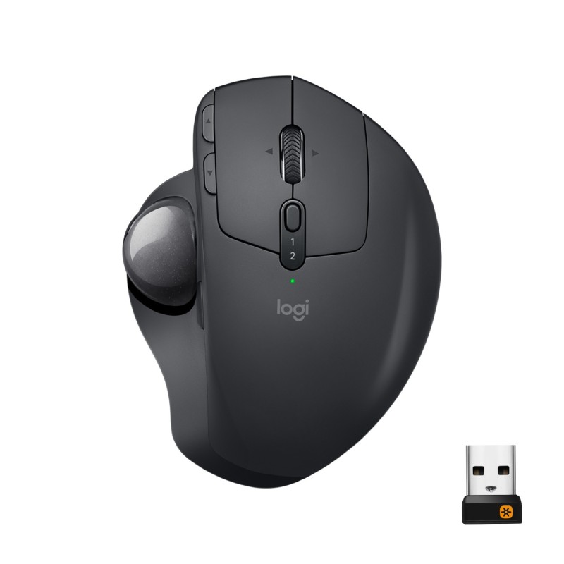 Logitech MX ERGO - Trackball - optisch - 8 Tasten - kabellos - Bluetooth, 2.4 GHz - kabelloser Empfanger (USB)